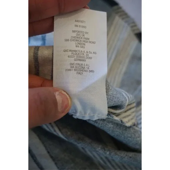 Girl With Curves Black & White Striped Belted Midi Dress - Size M - Picture 6 of 9